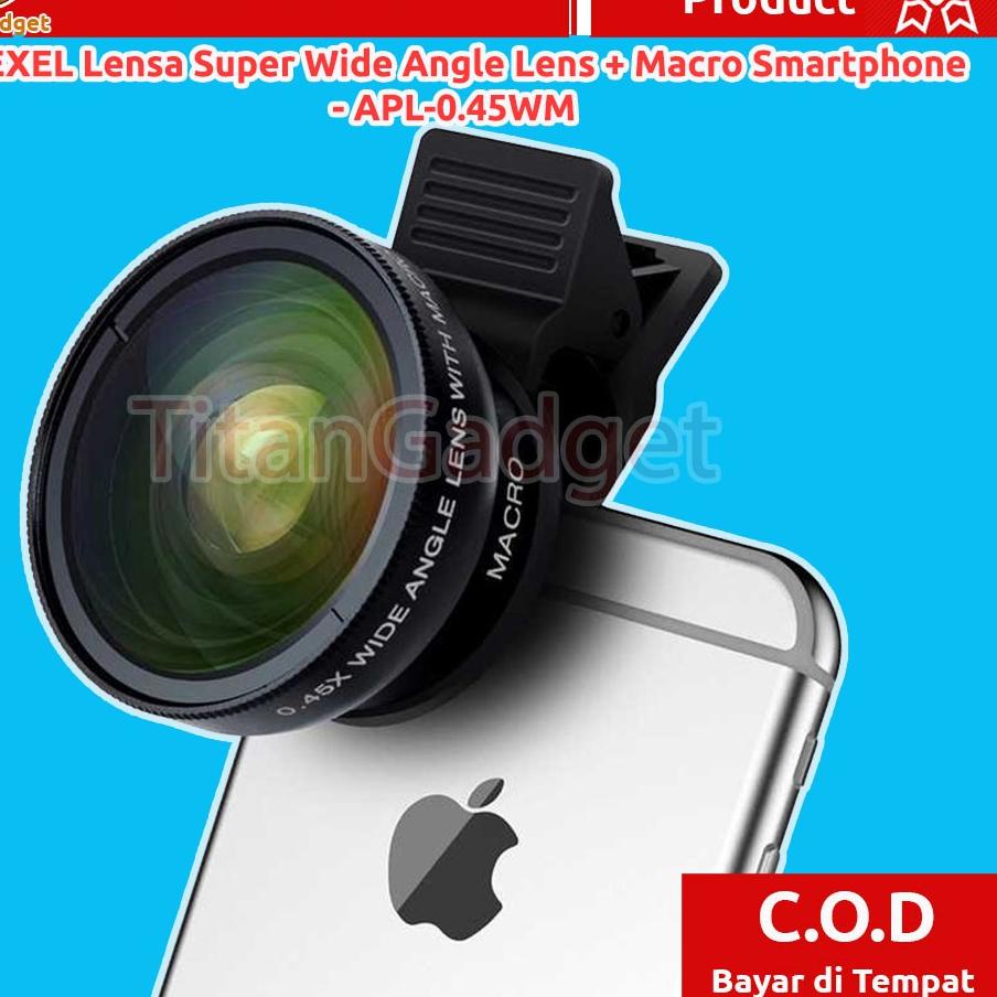 hku Lensa HP Fotografi Super Lebar Wide Angle Lens 0.45x + Macro 12.5x Untuk Smartphone Titangadget ,-5