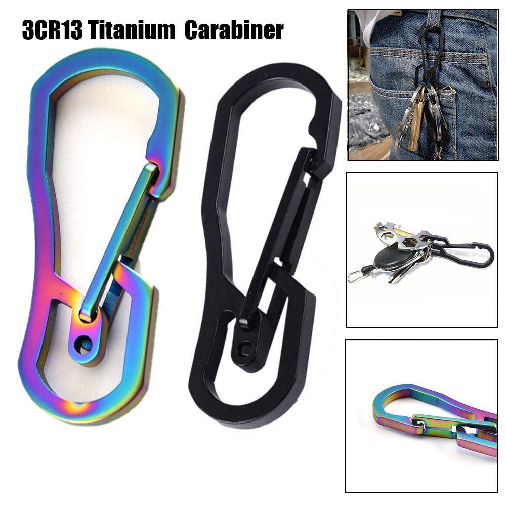 Suyo Climbing Carabiner High quality Titanium Plating Alat Luar Ruangan Gantungan Kunci Hook