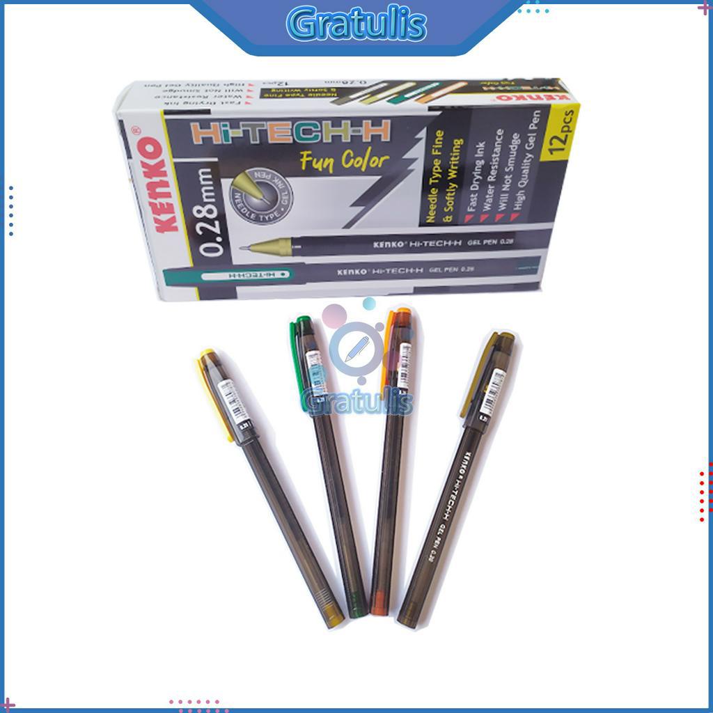 

PULPEN JEL KENKO HI-TECH-H FUN COLOR [1 PACK/0,28 MM] / BALLPOINT GEL 1 PAK / PENA 1 LUSIN / BOLPEN 12 PCS / ALAT TULIS SEKOLAH