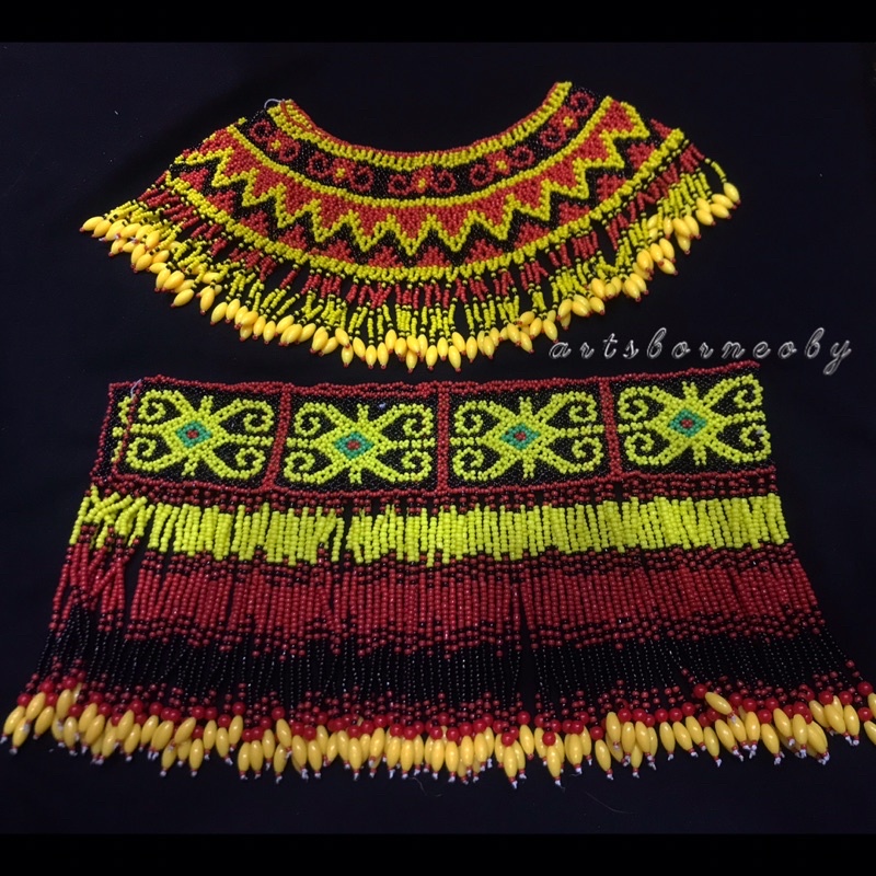 SET TERATAI PUNDAK &amp; PINGGUL ANAK AKSESORIS BAJU ADAT DAYAK