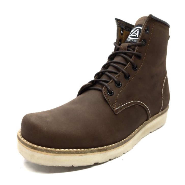 Sepatu kulit Pria Boots Armour Hitam Hiking Best Selling Boots Mr.LA Brown LEATHER