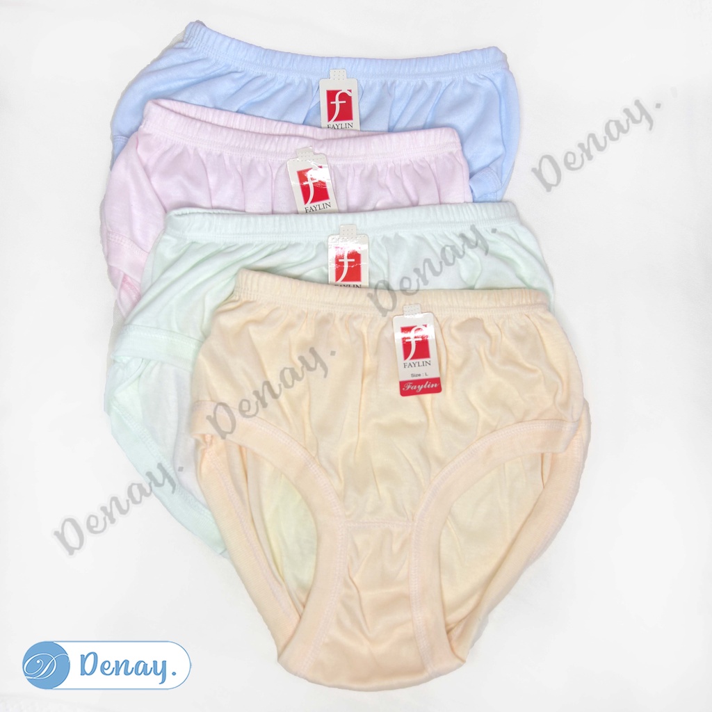 Tokodenay - Celana Dalam Wanita Faylin - CD Polos Jumbo Cotton Premium Quality - Isi 6 Pcs