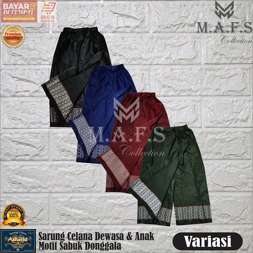 SARUNG CELANA ANAK MOTIF POLOS SABUK SONGKET KALIFA 1-7 Thn