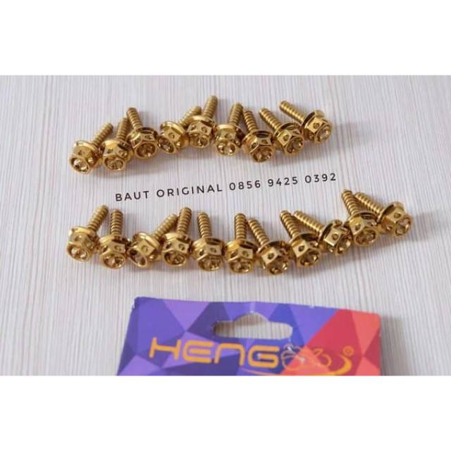 baut skrup body honda stainless probolt gold flower 4x16 drat kasar scoopy vario beat original heng