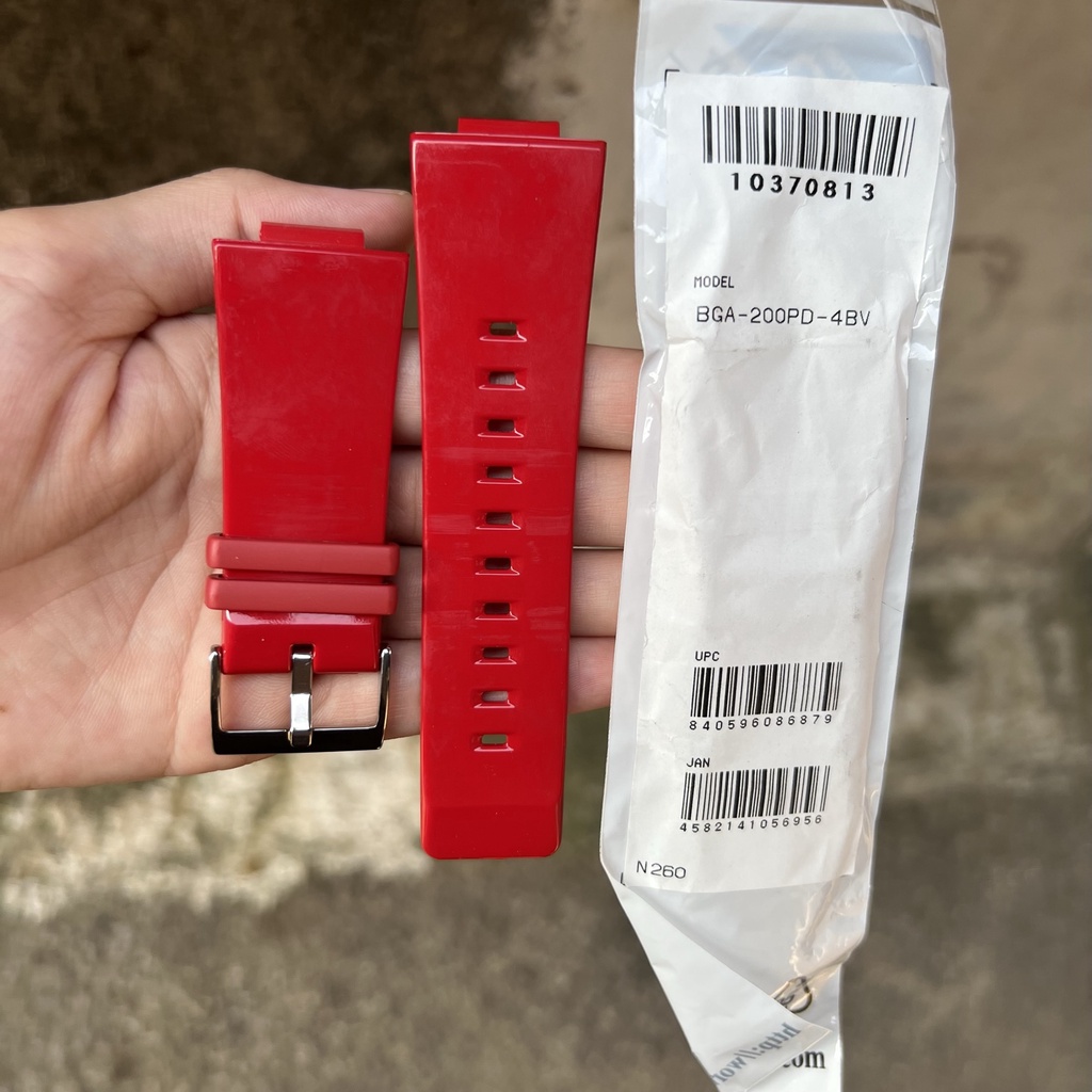 Strap tali jam tangan casio baby-g BGA-200PD 4B original band BGA 200PD