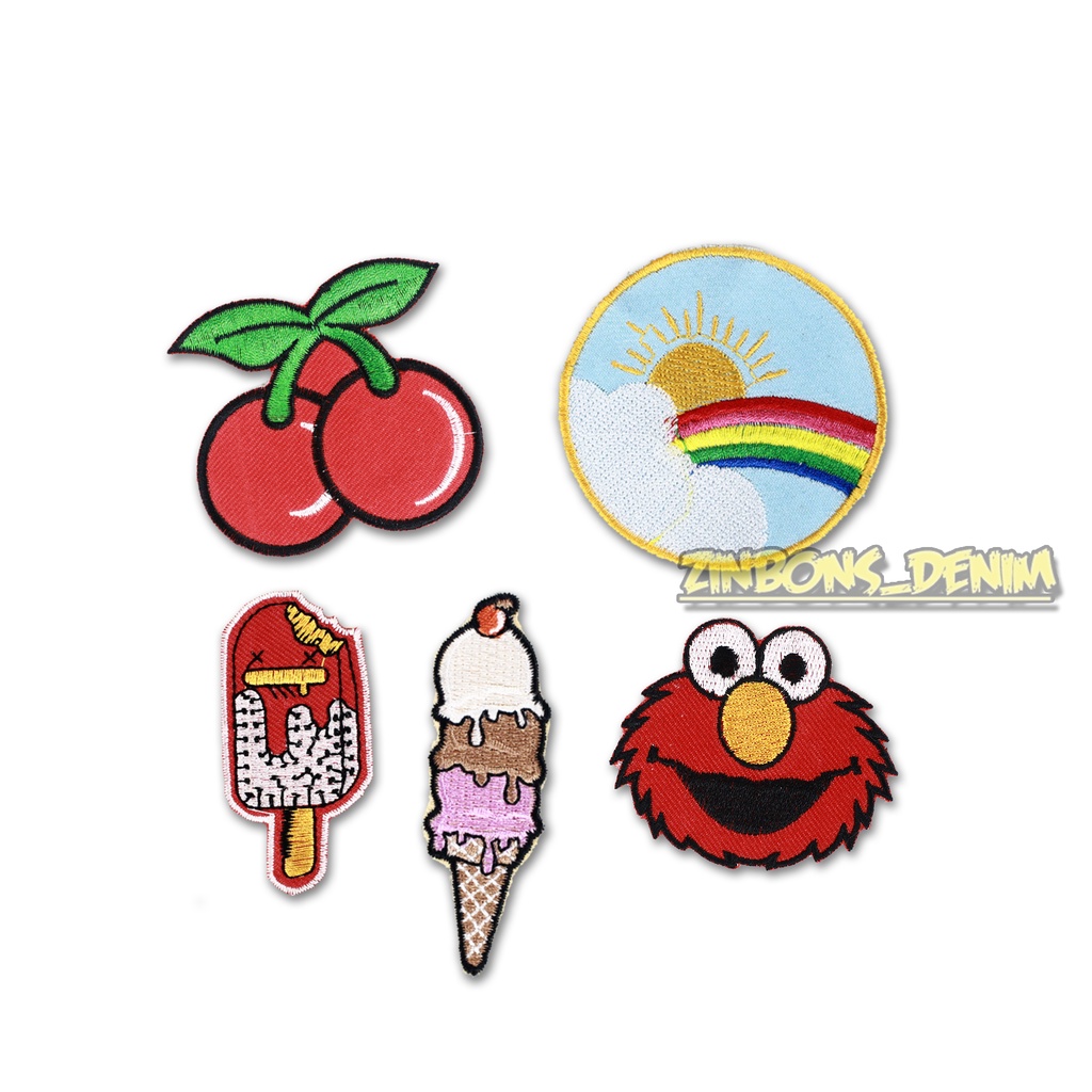 PATCH BORDIR MURAH KARAKTER ICE CREAM PREMIUM GROSIR PATCH