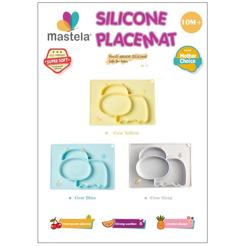 Piring Makan Bayi Silikon baby suction Plate Mat Platemat Silicone