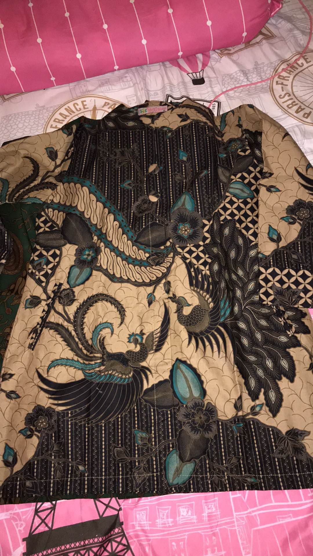 Tey-17 Batik Wanita Asj Sa Hrb026 Kenongo Kemeja Tosca Pendek