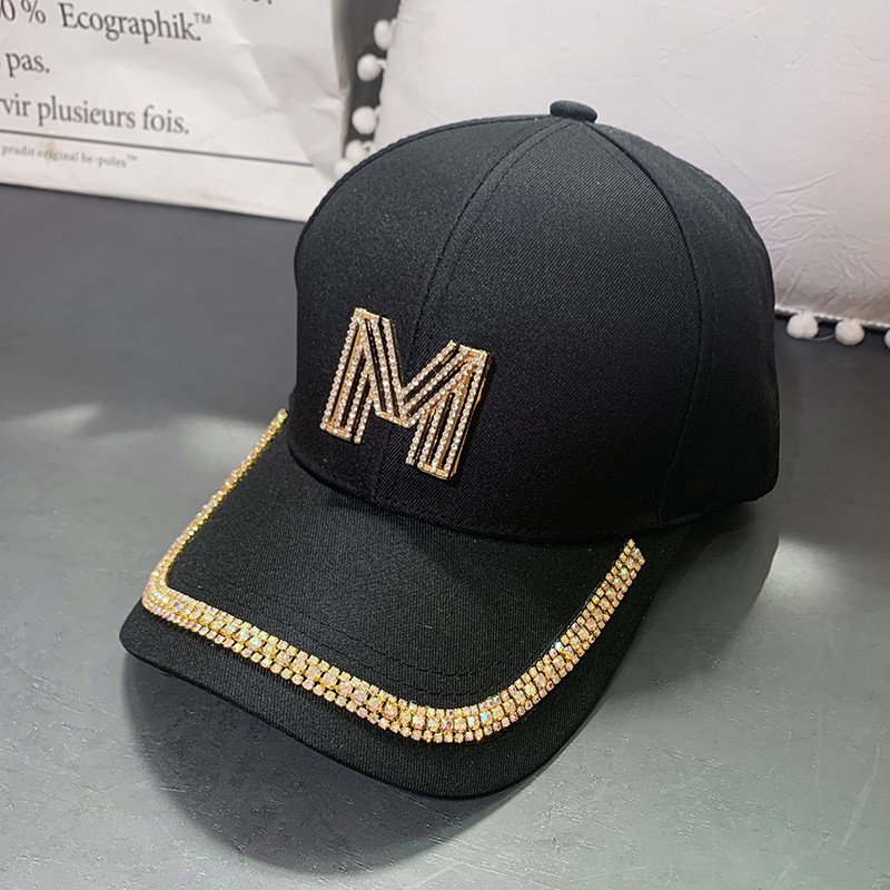 NEXTSTOP-076 Topi Baseball Mode Wanita Berlian Buatan Fashion Tip bebek