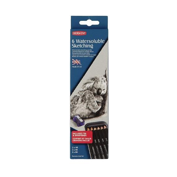 

DERWENT 6 Watersoluble Sketching Pencils Set READY STOK