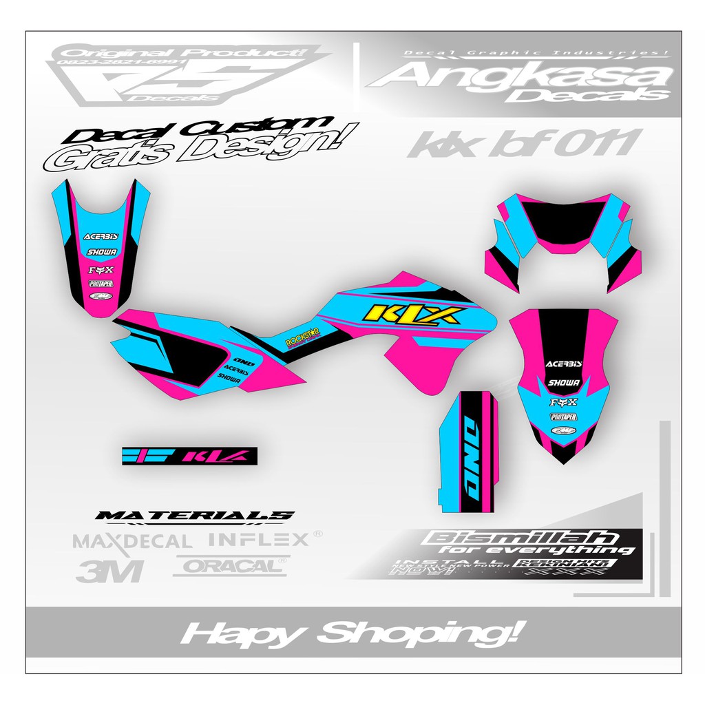 011 DECAL STIKER FULL BODY CUSTOM MOTOR KLX BF