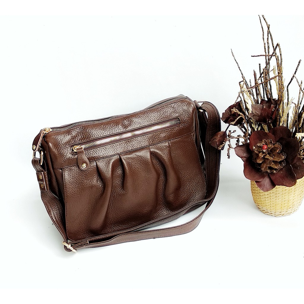 Tas Kulit Tas Selempang Wanita Size S Jumbo