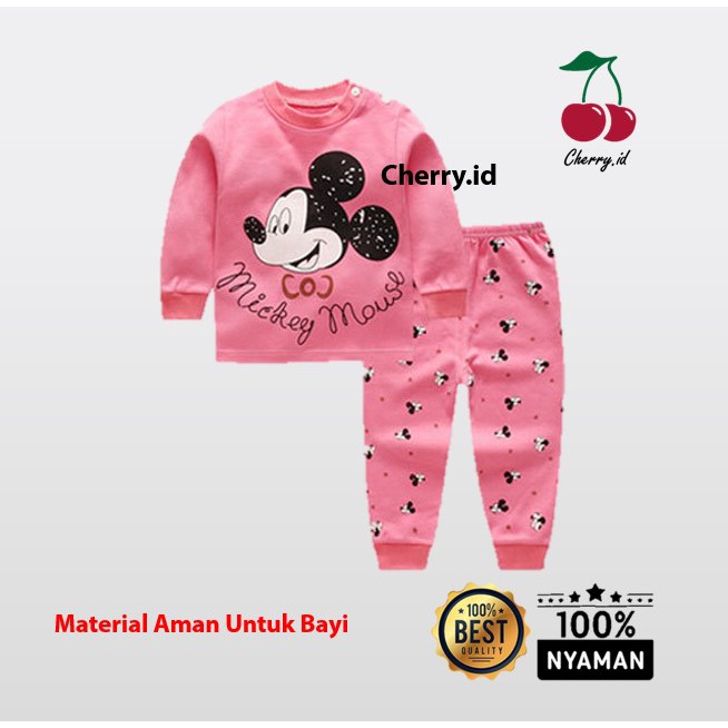 Cherry COD Baju Tidur Anak Import / Setelan Piyama Anak Import / Baju Anak Laki Laki / Baju Anak Perempuan PY56