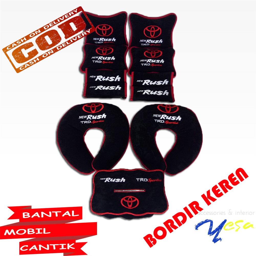 Toyota New Rush TRD Sportivo aksesoris bantal mobil