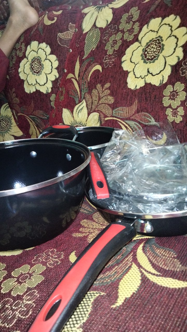 Panci Set Gsf 1831 / Cookware Set Enamel Gsf 1831 Tutup Kaca