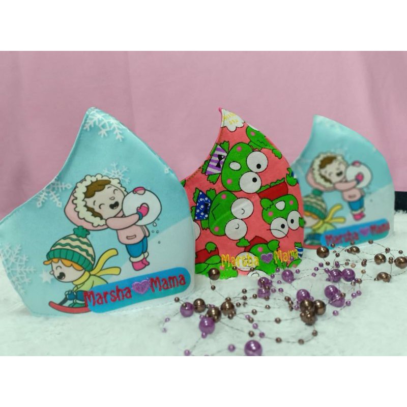 masker anak motif lucu cantik