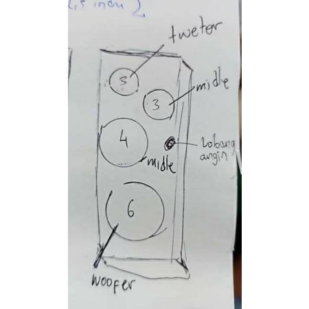 Box speaker 6 inch 4 inch 3 inch tweeter 4 way