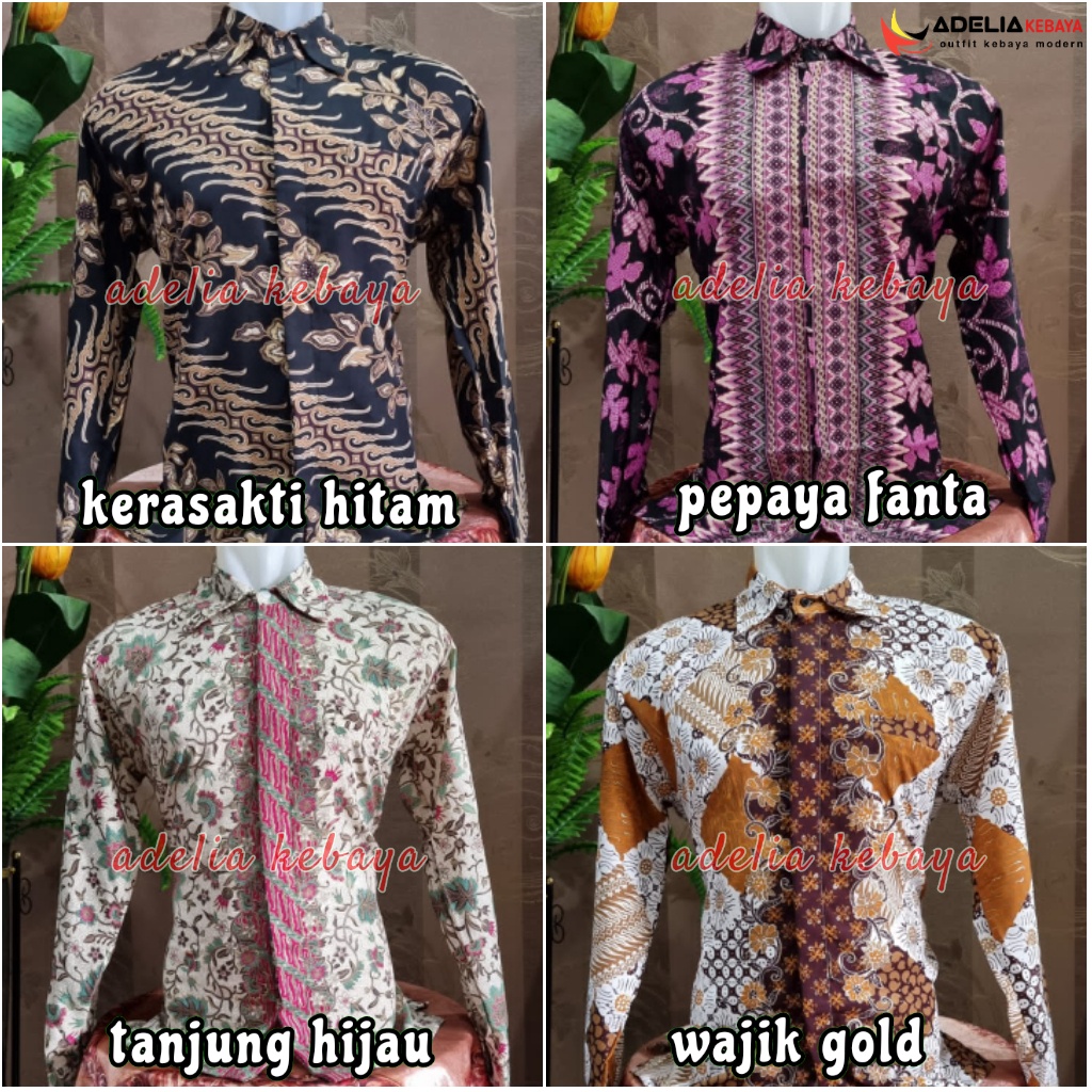 kemaja batik pria terbaru tangan panjang - baju kemeja -  pakaian pria - set batik couple kekinian - batik modern tradisional