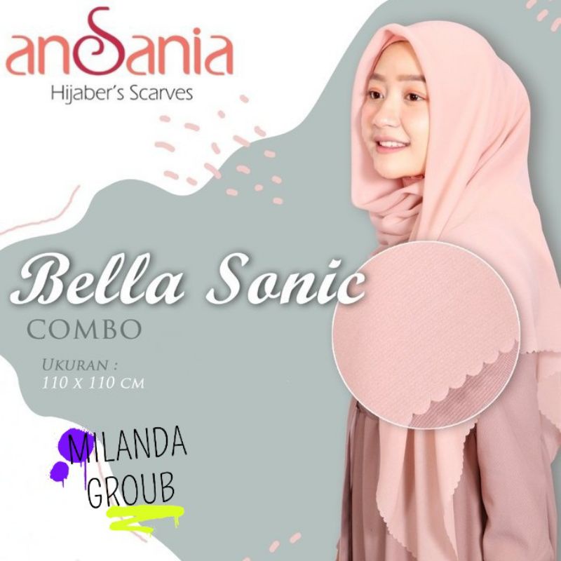 Kerudung Segiempat Pollycatton Bella Square Lacercut 110X110 CM