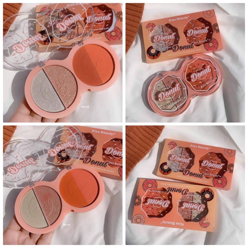 [ ECER ] KISSBEAUTY DONUT BLUSHER+ HIGHLIGHTER 0803