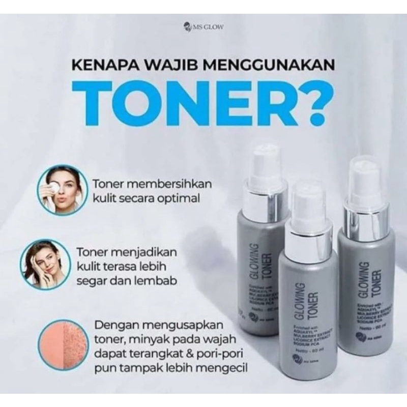 MS GLOW FACE TONER / TONER GLOWING MS GLOW / TONER ACNE MS GLOW / TONER WAJAH / GLOWING TONER
