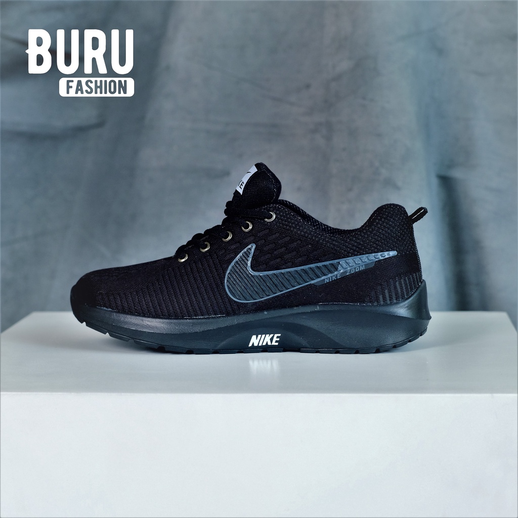 Sepatu sneakers Pria wanita sepatu NK Zoom sepatu olahraga sepatu fashion TD-Hitam/full
