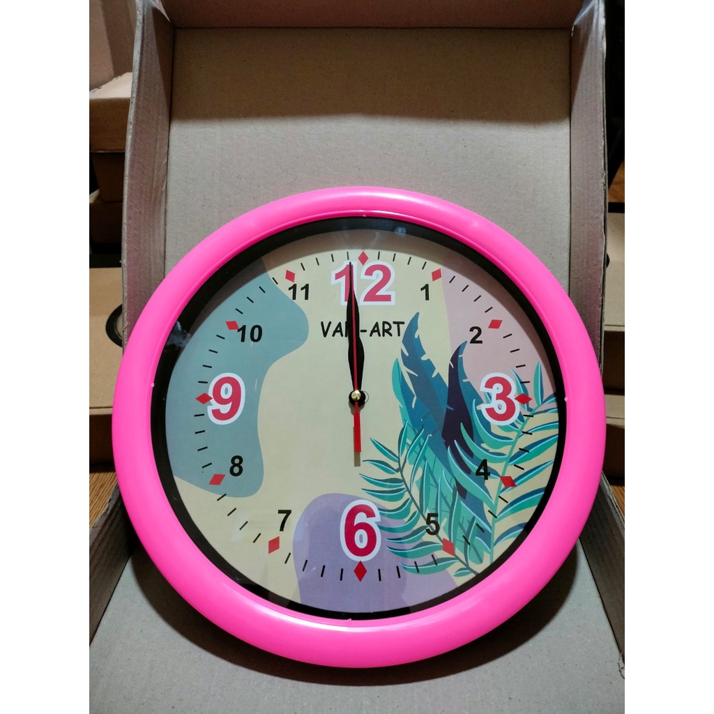 HOKO Jam Dinding Unik Motif Karakter / Jam Dinding Analog Polos Diameter 27cm / Wall Clock-8