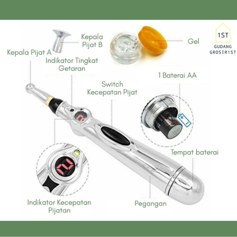 BIG SALE !! Pena Akupuntur Terapi electric Pijat Meridian Pen electric