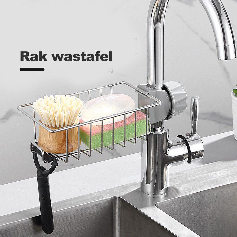 Rak Gantungan Wastafel Sabun Cuci Piring Stainless