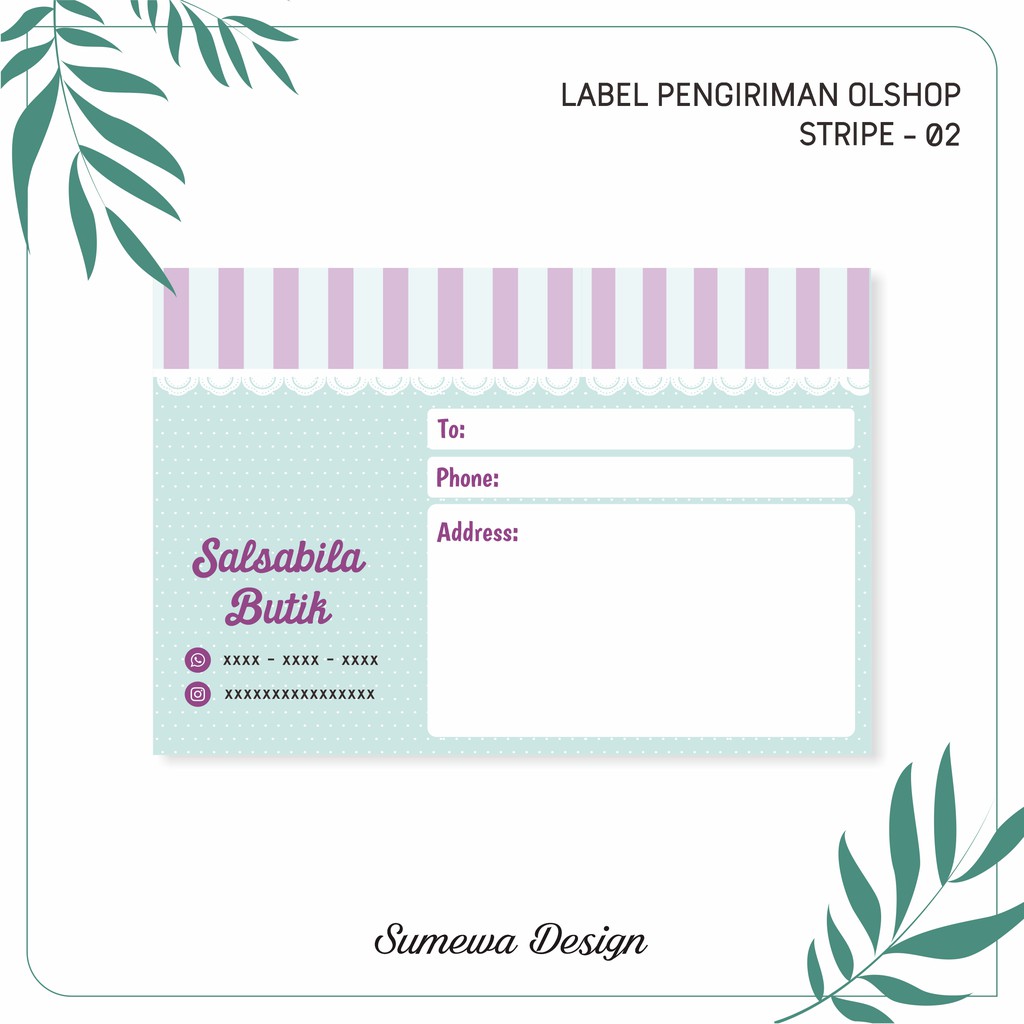 [30+] Download Template Label Pengiriman Online Shop Cdr