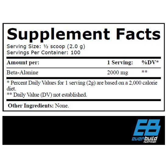 Everbuild Nutrition BETA ALANINE 200gram Nutrition