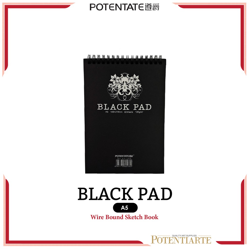 

Buku Sketsa Potentate Black Paper A5 Wire Bound Sketchbook