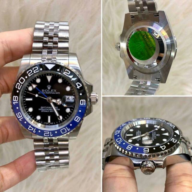 JAM TANGAN PRIA ROLEX GMT MASTER II BATMAN