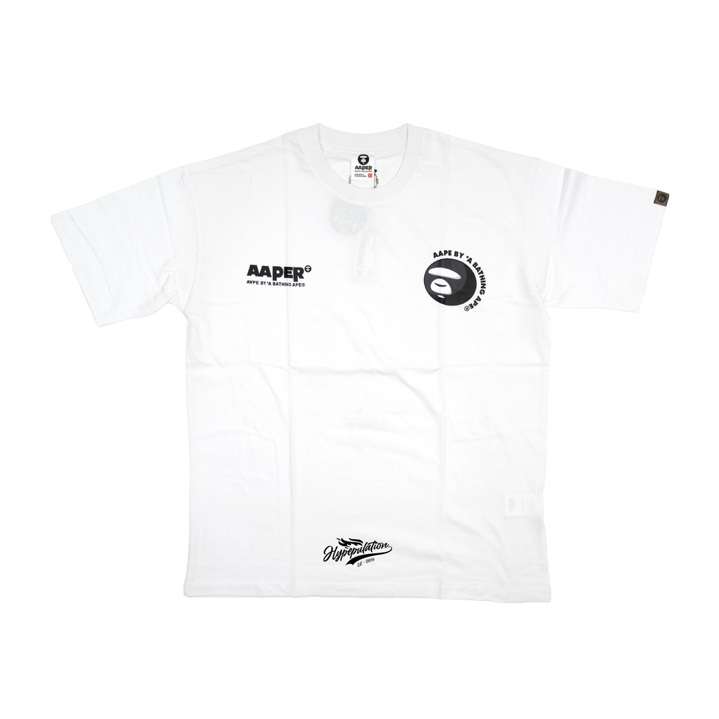 Aape AapeR Yellow Back Printed White Tee ORIGINAL