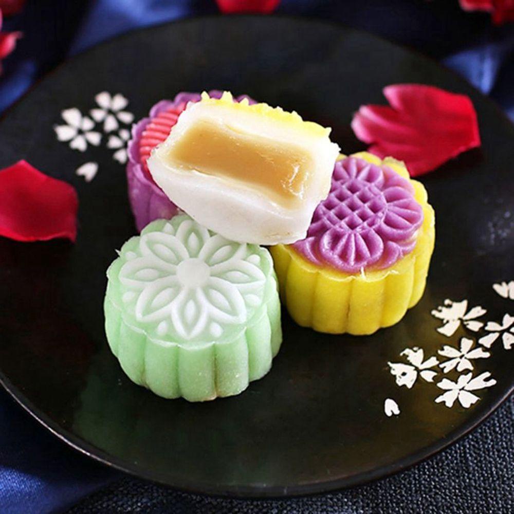 [Elegan] Cetakan Kue Bulan DIY Plastik Mid-Autumn Festival Pastry Alat Dapur Gadget Dekorasi Cookie Stamps