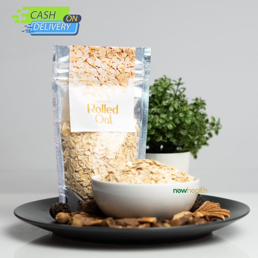 Rolled Oat 1 kg Nowhealth Gandum Utuh Oatmeal Oat Overnight Sereal Sarapan Sehat Praktis