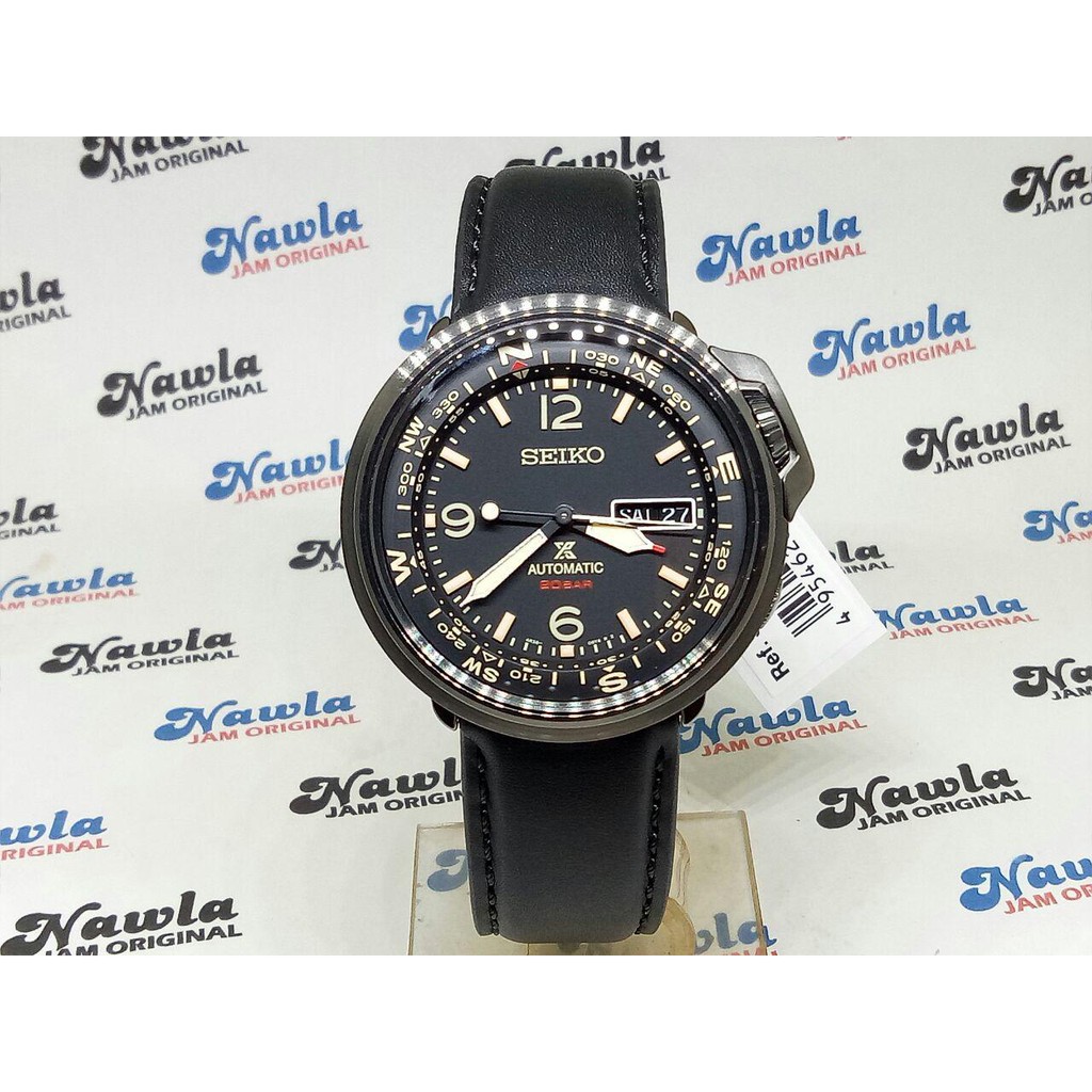 Seiko Prospex SRPD35K1 Compass Black Leather - Jam Tangan Pria SRPD35