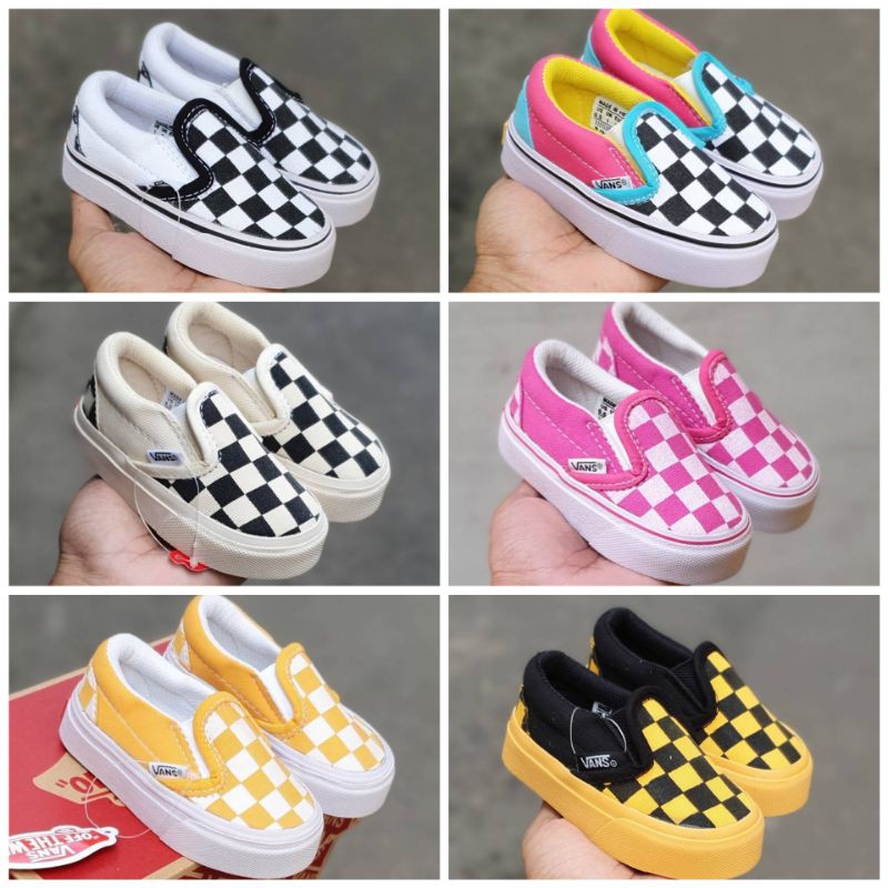 SEPATU VANS SLIP ON CATUR KIDS ANAK SIZE 16-35