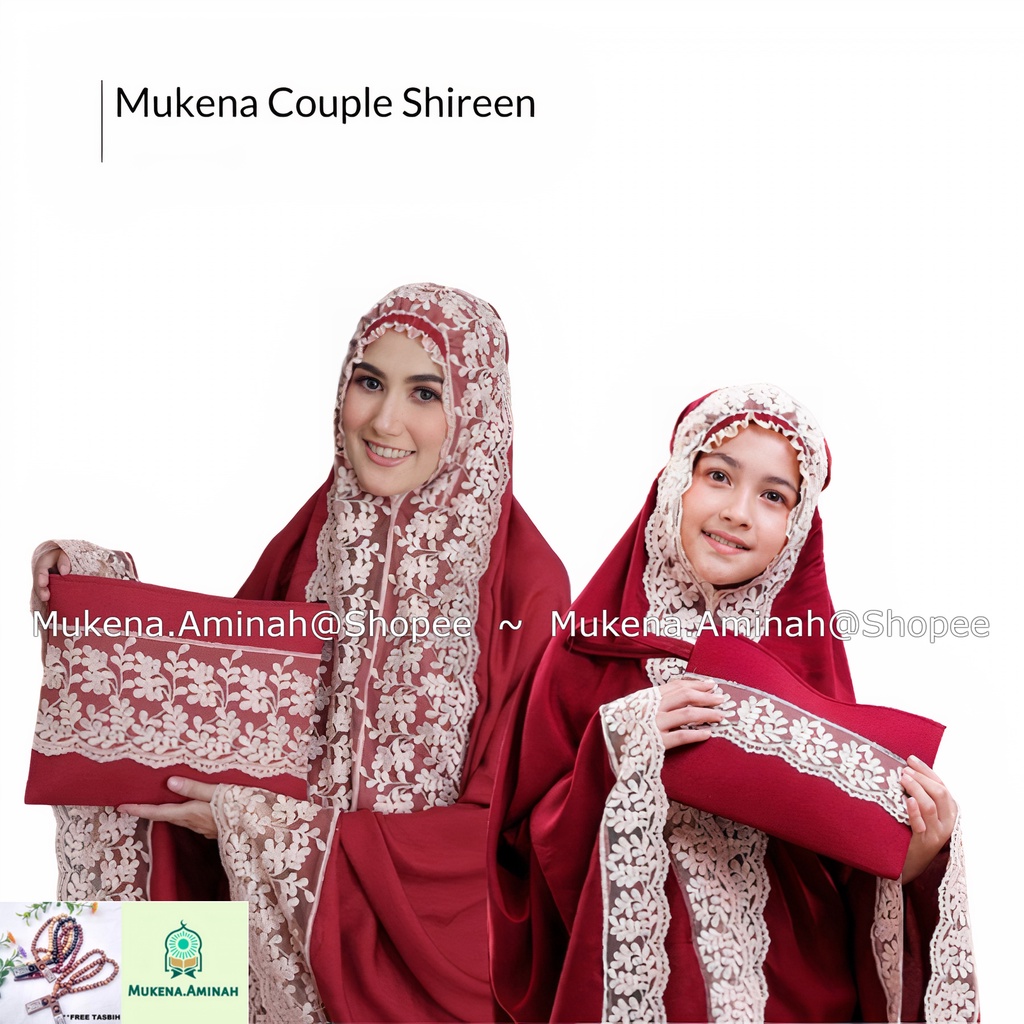 MUKENA IBU DAN ANAK SHIREEN RENDA MEWAH PREMIUM