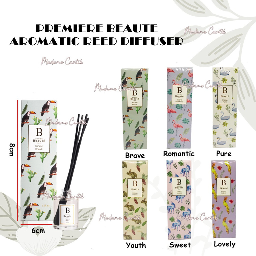 MADAME  PREMIERE BEAUTE AROMATIC REED DIFFUSER OIL AROMATHERAPY RUANGAN