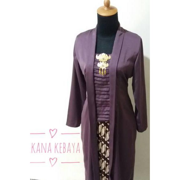 F 369 Kebaya Kutubaru Satin Maxmara Panjang Kondangan Bridemaids Lamaran Akad Kartini Kamis Jawa Shopee Indonesia