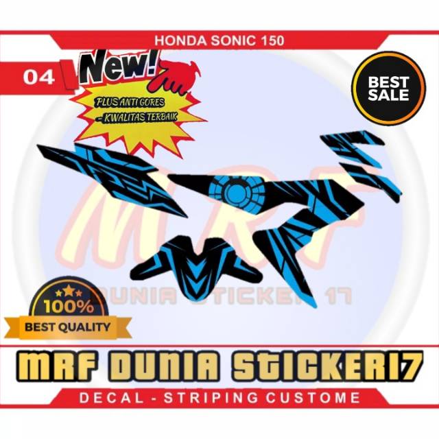 dekal Honda sonic 150 stiker decal Honda Sonic 150 decal stiker Honda sonic stiker motor  sonic 04
