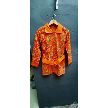 Preloved] tunik batik gamis longdress gaun dress baju muslim hijab