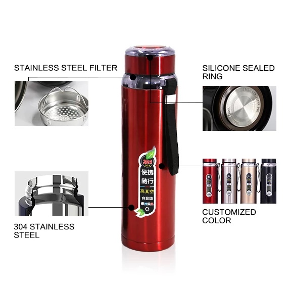 Botol Minum Termos Stainless Travel Hot &amp; Cold Panas Dingin Vacuum Flask Thermos Tumbler Stainless Steel 800ML 1000ML