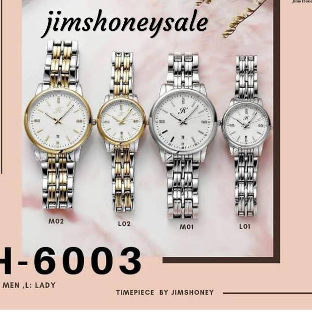 JAM TANGAN COUPLE  JT 6003 JIMSHONEYSALE GRATIS BOX KADO