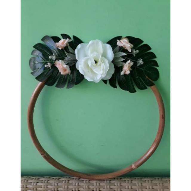 Hiasan lingkaran hulahoop untuk hiasan dekorasi / Hiasan Backdrop / Huruf inisial /Lingkaran nama