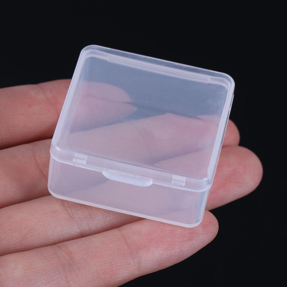 Top Kotak Penyimpanan Kecil Transparan Nail Art Screw Storage Plastik Perhiasan Organizer Case