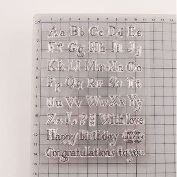 Clear Stamp (Stempel Transparan/Bening) - Alphabet &amp; Greetings Word