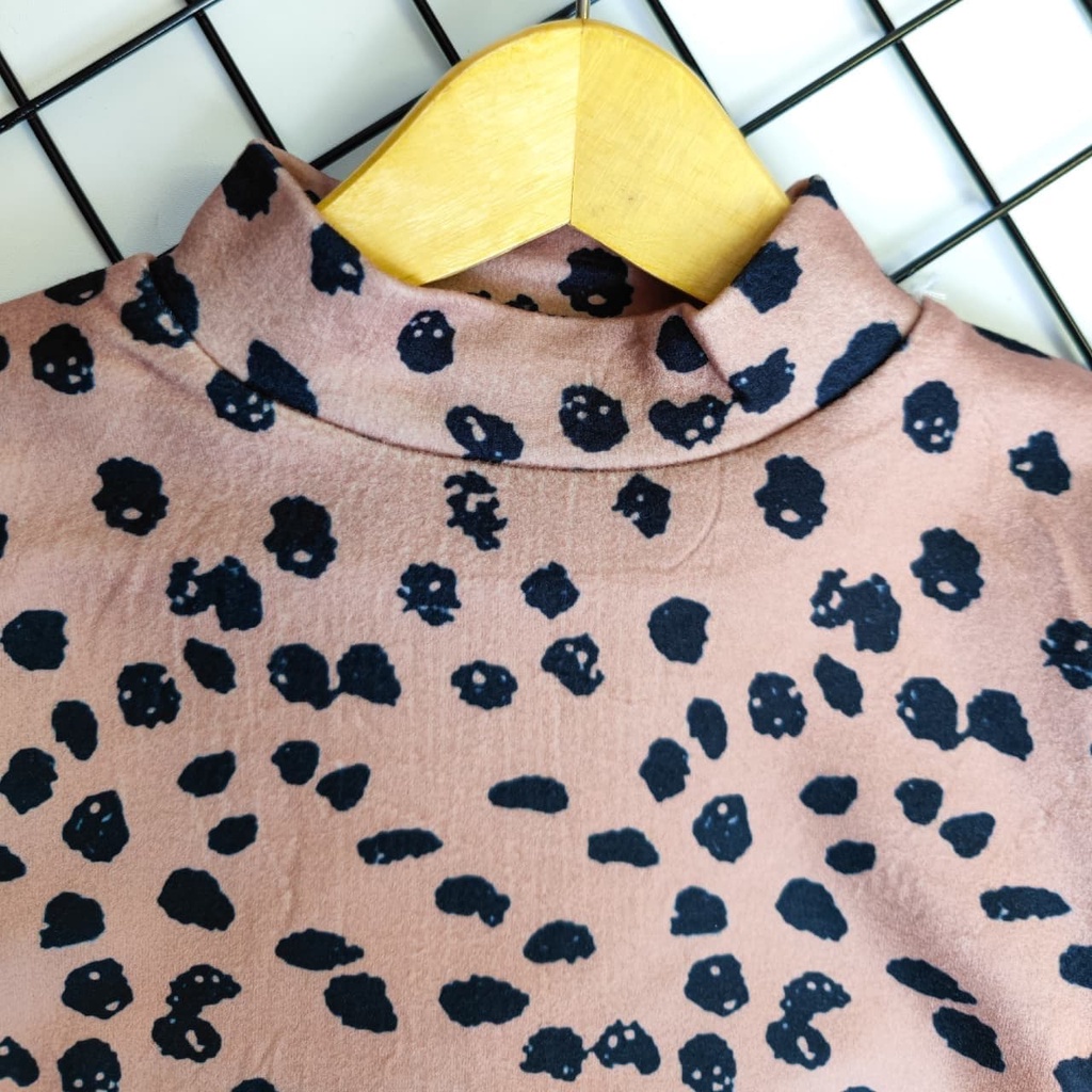 Promo !! Atasan anak perempuan import / atasan spotty black abstract ukuran 1-3tahun / Atasan lucu untuk anak