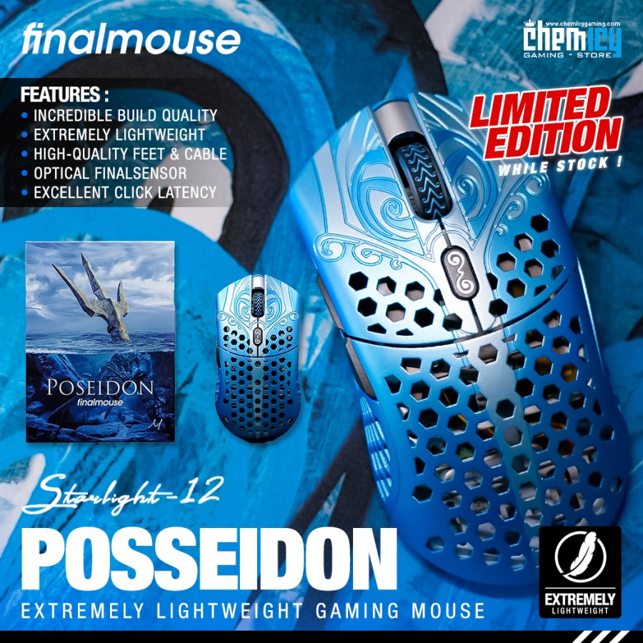 Finalmouse Starlight 12 Posseidon Lightweight Wireless Gaming Mouse